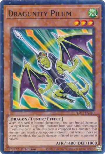 Dragunity Pilum (Duel Terminal) (HAC1-EN160), Hidden Arsenal: Chapter 1 — Yu-Gi-Oh! card price