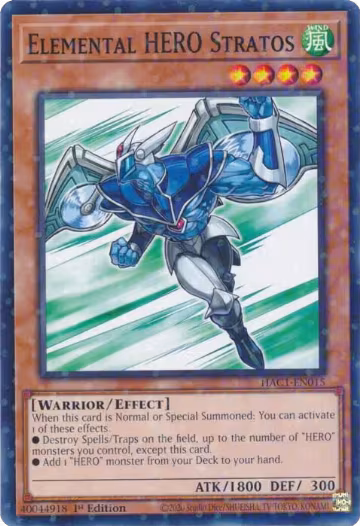 Elemental HERO Stratos (Duel Terminal) (HAC1-EN015) — card price