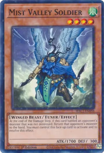 Mist Valley Soldier (Duel Terminal) (HAC1-EN058), Hidden Arsenal: Chapter 1 — Yu-Gi-Oh! card price