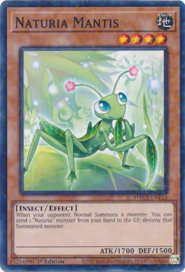 Naturia Mantis (Duel Terminal) (HAC1-EN113), Hidden Arsenal: Chapter 1 — Yu-Gi-Oh! card price