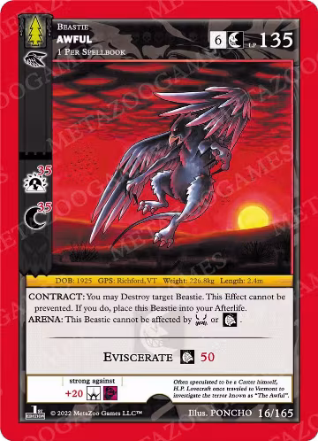 Awful (16/165), Wilderness: First Edition — MetaZoo card price
