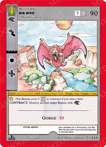 Big Bird (21/165), Wilderness: First Edition — MetaZoo card price