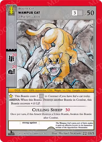 Wampus Cat (22/165), Wilderness: First Edition — MetaZoo card price