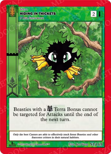 Hiding in Thickets (53/165), Wilderness: First Edition — MetaZoo card price