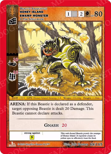Honey Island Swamp Monster (68/165), Wilderness: First Edition — MetaZoo card price