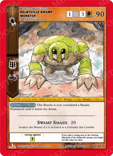 Selbyville Swamp Monster (70/165), Wilderness: First Edition — MetaZoo card price