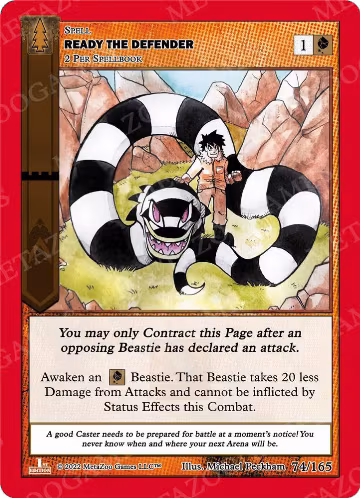 Ready the Defender (74/165), Wilderness: First Edition — MetaZoo card price