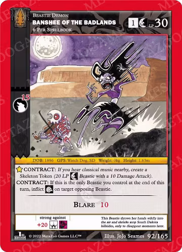 Banshee of the Badlands (92/165), Wilderness: First Edition — MetaZoo card price