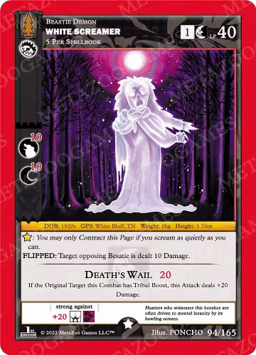White Screamer (94/165), Wilderness: First Edition — MetaZoo card price