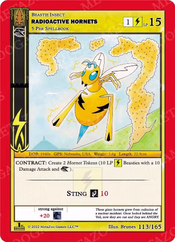 Radioactive Hornets (113/165), Wilderness: First Edition — MetaZoo card price