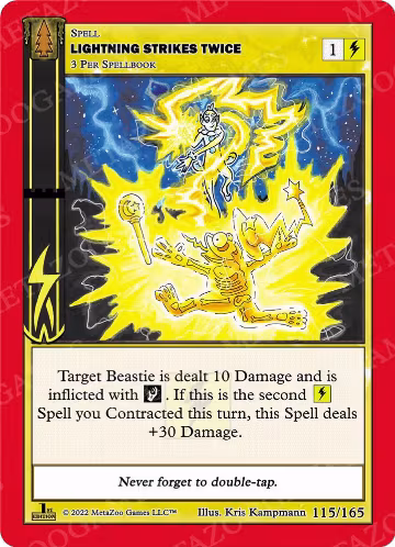 Lightning Strikes Twice (115/165), Wilderness: First Edition — MetaZoo card price