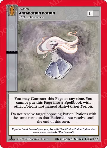 Anti-Potion Potion (123/165), Wilderness: First Edition — MetaZoo card price