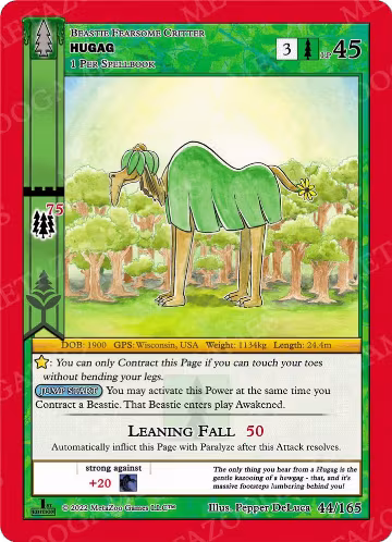 Hugag (44/165), Wilderness: First Edition — MetaZoo card price
