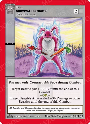 Survival Insitincts (119/165), Wilderness: First Edition — MetaZoo card price