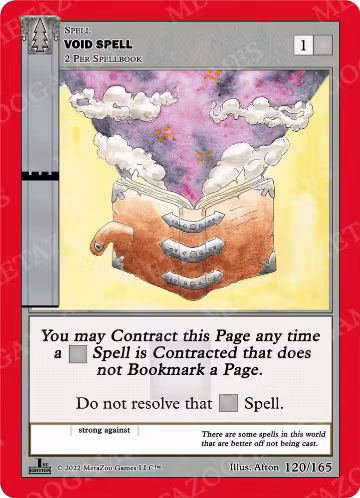 Void Spell (120/165), Wilderness: First Edition — MetaZoo card price