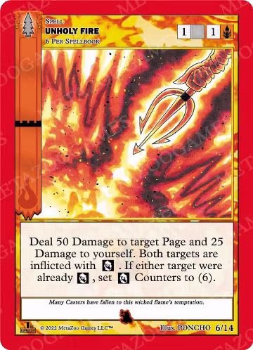Unholy Fire (6/14), Wilderness: First Edition Tribal Theme Decks — MetaZoo card price