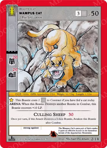 Wampus Cat (2/14), Wilderness: First Edition Tribal Theme Decks — MetaZoo card price