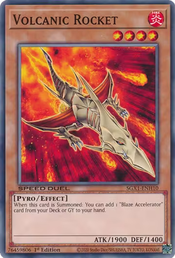 Volcanic Rocket (SGX1-ENH10), Speed Duel GX: Duel Academy Box — Yu-Gi-Oh! card price