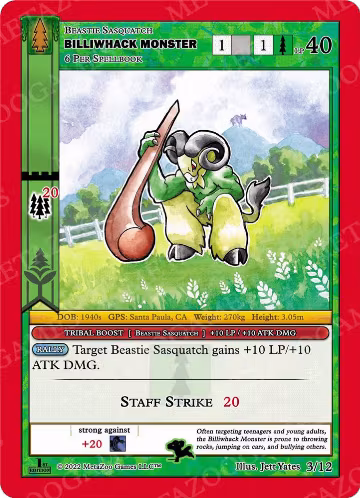 Billiwhack Monster (3/12), Wilderness: First Edition Tribal Theme Decks — MetaZoo card price