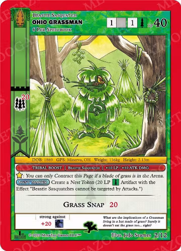 Ohio Grassman (2/12), Wilderness: First Edition Tribal Theme Decks — MetaZoo card price
