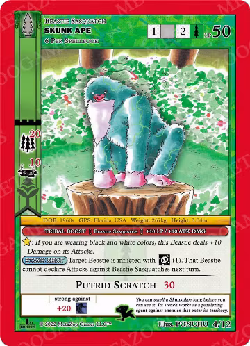 Skunk Ape (4/12), Wilderness: First Edition Tribal Theme Decks — MetaZoo card price