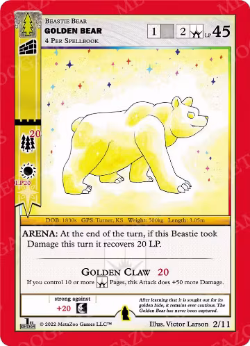 Golden Bear (2/11), Wilderness: First Edition Tribal Theme Decks — MetaZoo card price