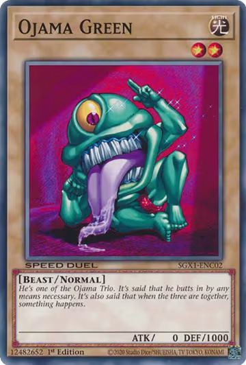 Ojama Green (SGX1-ENC02), Speed Duel GX: Duel Academy Box — Yu-Gi-Oh! card price