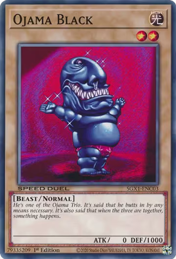 Ojama Black (SGX1-ENC03), Speed Duel GX: Duel Academy Box — Yu-Gi-Oh! card price