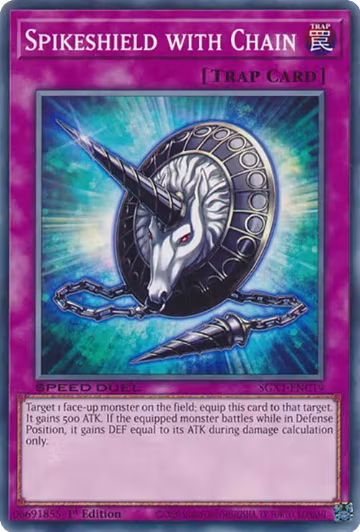 Spikeshield with Chain (SGX1-ENC19), Speed Duel GX: Duel Academy Box — Yu-Gi-Oh! card price
