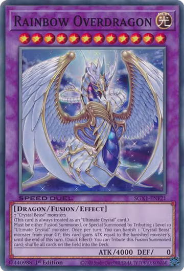 Rainbow Overdragon (SGX1-ENF21), Speed Duel GX: Duel Academy Box — Yu-Gi-Oh! card price