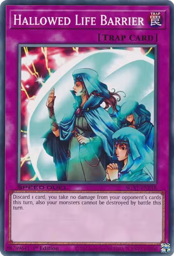Hallowed Life Barrier (SGX1-ENE18), Speed Duel GX: Duel Academy Box — Yu-Gi-Oh! card price