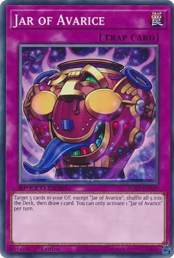 Jar of Avarice (SGX1-ENE20), Speed Duel GX: Duel Academy Box — Yu-Gi-Oh! card price