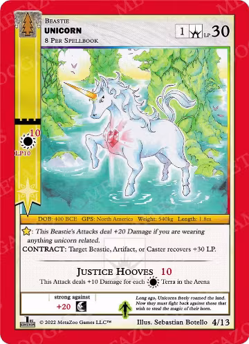Unicorn (4/13), Wilderness: First Edition Release Event Deck — MetaZoo card price