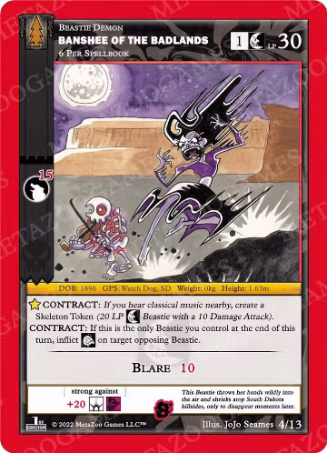 Banshee of the Badlands (4/13), Wilderness: First Edition Release Event Deck — MetaZoo card price