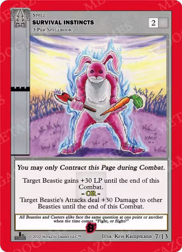 Survival Insitincts (Dark) (7/13), Wilderness: First Edition Release Event Deck — MetaZoo card price