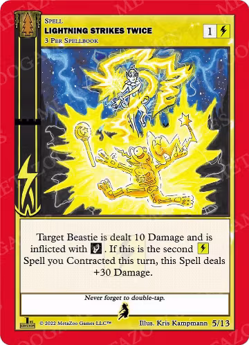 Lightning Strikes Twice (5/13), Wilderness: First Edition Release Event Deck — MetaZoo card price