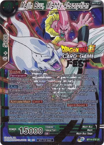 Majin Buu, Mighty Absorption (Card Game Fest 2022) (BT14-078), Tournament Promotion Cards — DB Super card price