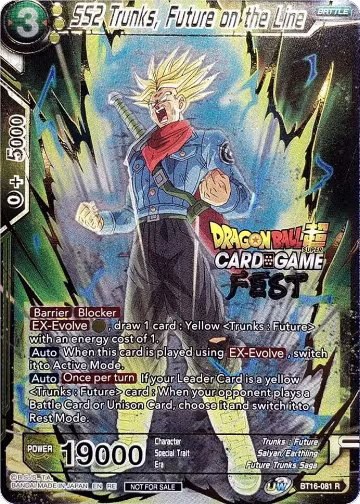 SS2 Trunks, Future on the Line (Card Game Fest 2022) (BT16-081), Tournament Promotion Cards — DB Super card price