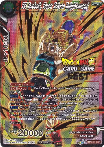 SS Bardock, Super Saiyan Enlightenment (Card Game Fest 2022) (BT13-010), Tournament Promotion Cards — DB Super card price