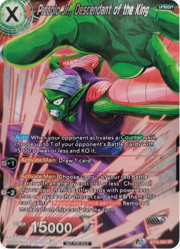 Piccolo Jr., Descendant of the King (Event Pack 09) (Alternate Foil) (BT12-004), Tournament Promotion Cards — DB Super card price