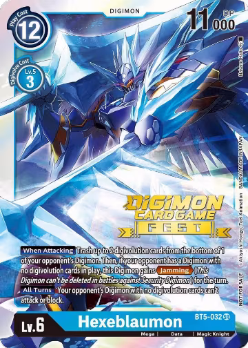 Hexeblaumon (Digimon Card Game Fest 2022) (BT5-032 SR), Battle of Omni — Digimon card price