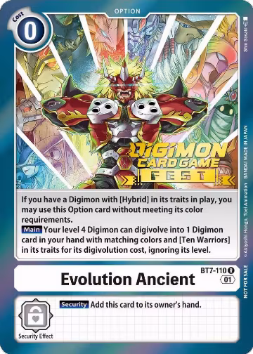 Evolution Ancient (Digimon Card Game Fest 2022) (BT7-110 R), Next Adventure — Digimon card price