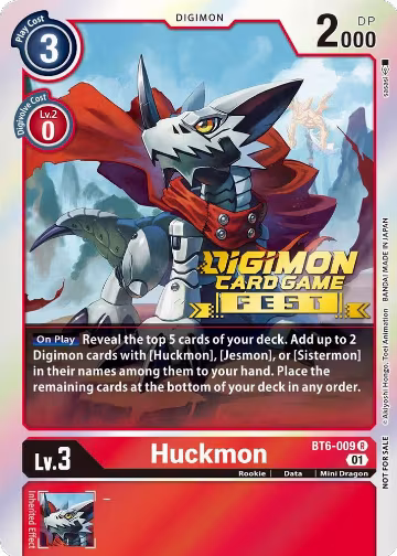 Huckmon (Digimon Card Game Fest 2022) (BT6-009 R), Double Diamond — Digimon card price