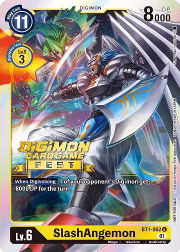 SlashAngemon (Digimon Card Game Fest 2022) (BT1-062 U), Release Special Booster 1.0 — Digimon card price