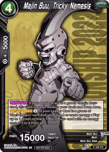 Majin Buu, Tricky Nemesis (Championship Pack 2022 Vol.1) (P-398), Promotion Cards — DB Super card price