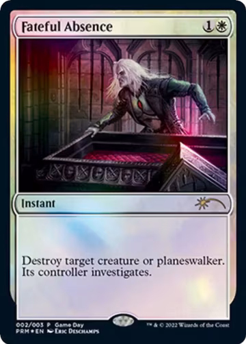 Fateful Absence (2), Game Day & Store Championship Promos — Magic card price