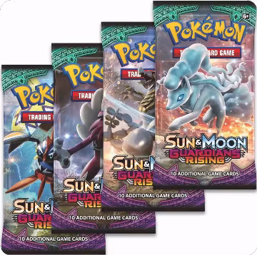 Guardians Rising Booster Pack Art Bundle [Set of 4], SM - Guardians Rising — Pokémon sealed product price