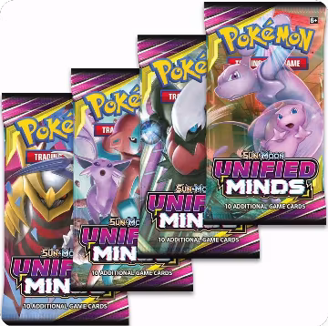 Unified Minds Booster Pack Art Bundle [Set of 4], SM - Unified Minds — Pokémon sealed product price