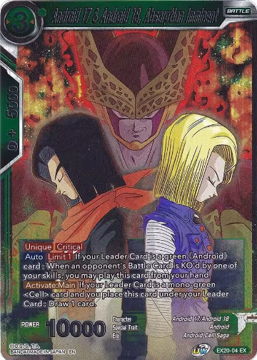 Android 17 & Android 18, Absorption Imminent (EX20-04), Expansion Deck Box Set 20: Ultimate Deck 2022 — DB Super card price