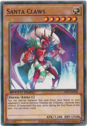 Santa Claws (STP3-EN018), Speed Duel: Tournament Pack 3 — Yu-Gi-Oh! card price